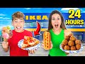 Eating Only IKEA FOOD For 24 HOURS