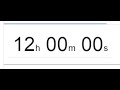 12 Hour - TIMER & ALARM - 144p/1080p - COUNTDOWN