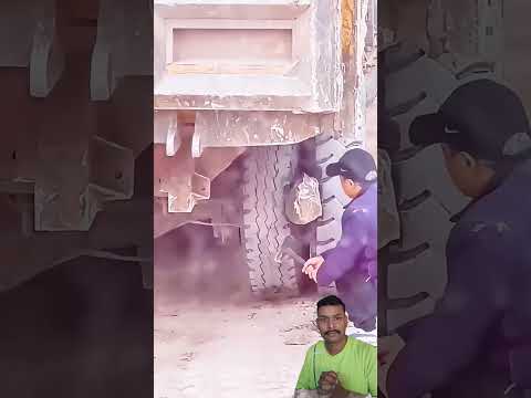 machine: Next Level Technique to Remove Stone from Tire #shortsfeed #trending #shorts