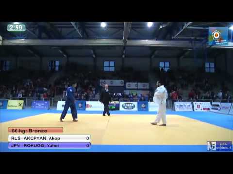 Judo 2014 European Open Men Oberwart: Akopyan (RUS) - Rokugo (JPN) [-66kg] bronze
