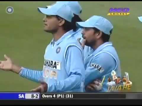 AB de Villiers cheating,Aleem Dar must be blind India v South Africa 3rd ODI at Belfast 2007