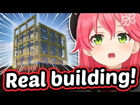 Miko Was Amazed By Kaela's Realistic Construction Style - New Holoserver Minecraft【ENG Sub Hololive】