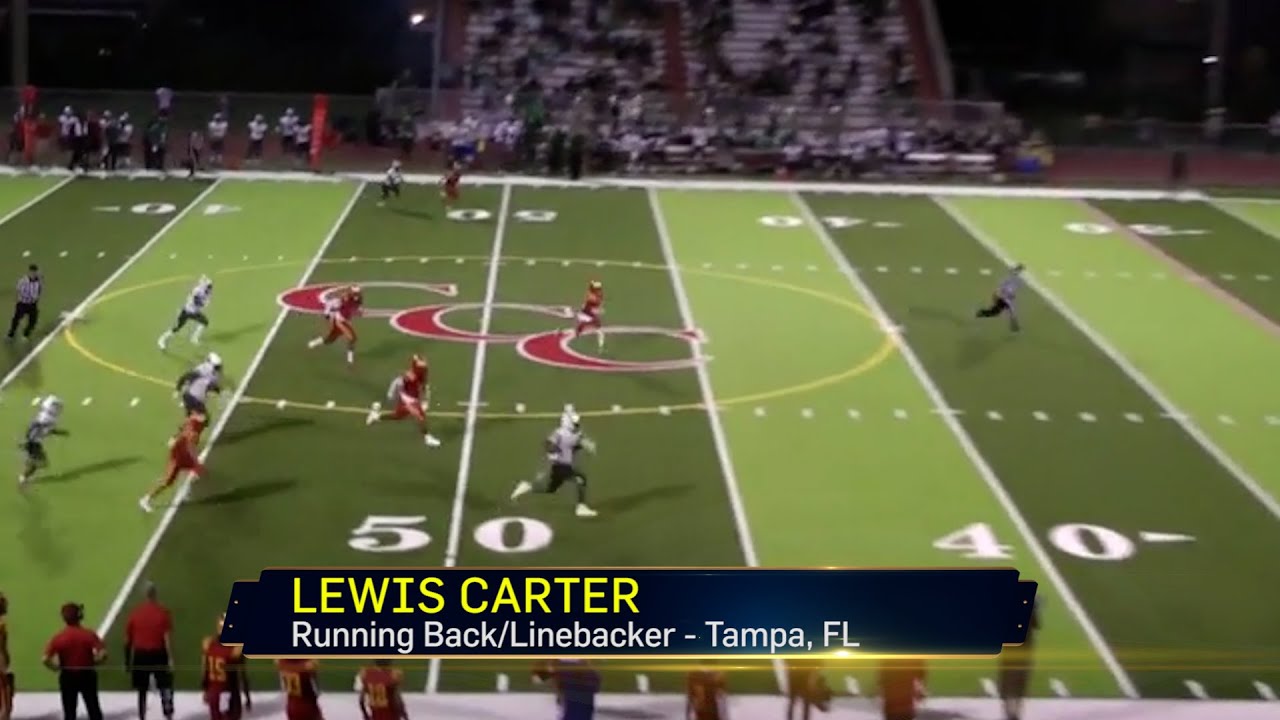 Oklahoma Commit Lewis Carter is an All-American and a Two-Way Star for Tampa Catholic