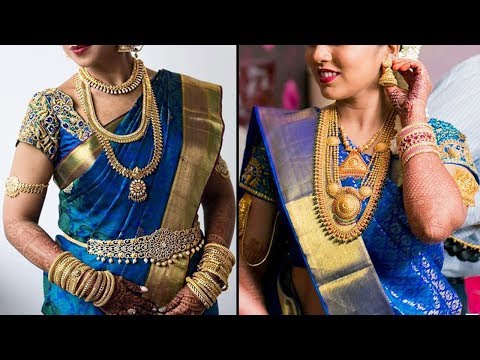 Beautiful kanchipuram blue color sarees collection