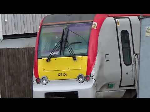 Newport train station. train going to Rhyl