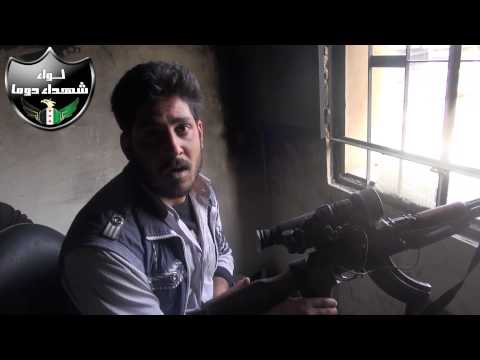 جولة ميدانية على نقاط رباط لواء شهداء دوما قرب أوتوستراد دمشق-حمص من جهة حي القابون في مدينة دمشق