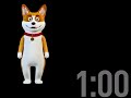 1 Minute Countdown Timer with Music | Dog Dancing Timer