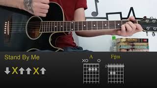 John Lennon - Stand By Me | Easy Guitar Lesson Tutorial with Chords/Tabs and Rhythm