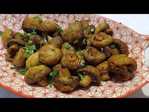 How to roast mushrooms..Roasted mushrooms with butter and garlic...The simplest and tastiest