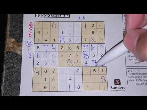 Daily Sudoku practice continues. (#1388) Medium Sudoku puzzle. 08-22-2020