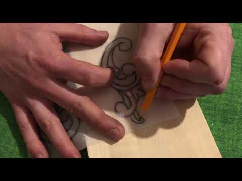 Come ricopiare il disegno sul legno. Corso di intaglio sul legno