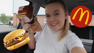 Trying NEW IN McDonalds Double BBQ Quarter Pounder AND  GARLIC CHEESE BITES! | Philippa Morrison