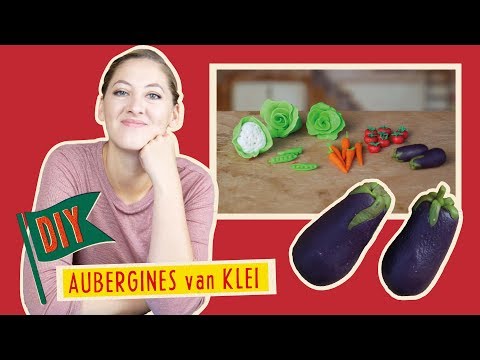 Miniature Aubergines from Polymer Clay