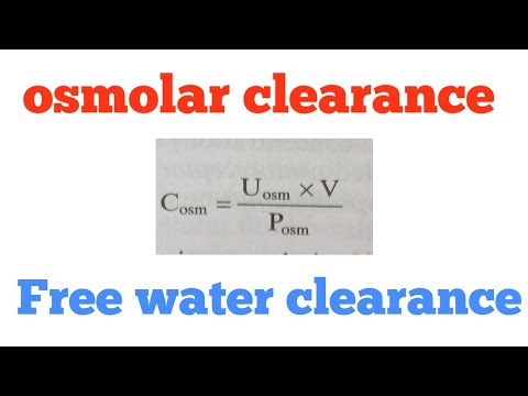 Osmolar clearance | Free water clearance