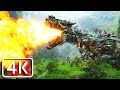 Transformers: Age of Extinction - Dinosaur Transformers (all scenes) [4K]