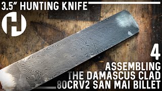3.5" Hunting Knife: San Mai Billet Final Assembly