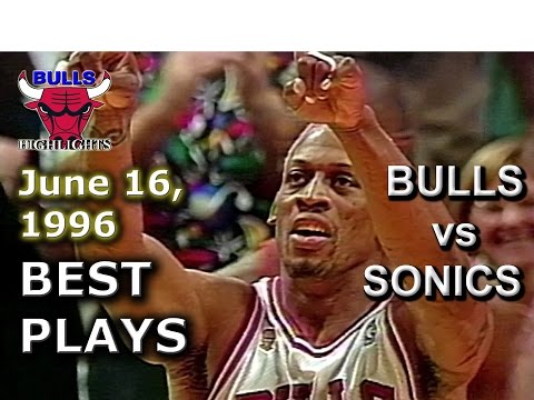 June 16 1996 Bulls vs Sonics game 6 highlights