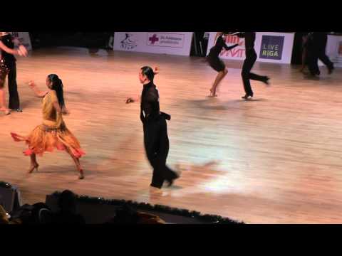 00223 Nikolay Chernov & Evgenia Florinskaya - Samba #1 1/4 Youth Latin Baltic Grand Prix 2012 Latvia