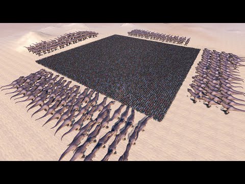 1000 T-Rex Vs 25.000 Spartans, Persians, Footmans - Ultimate Epic Battle Simulator