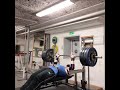 new record 185kg bench press with close grip,legs up