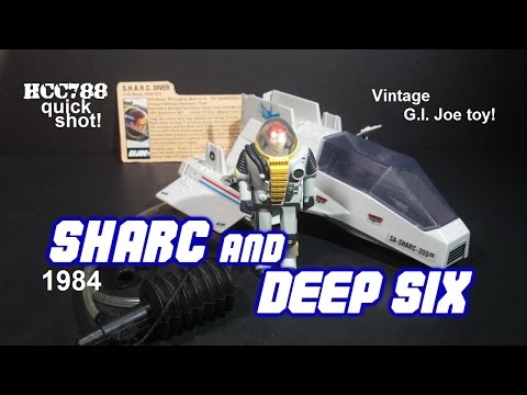 HCC788 Quick shot: 1984 SHARC and DEEP SIX - vintage G.I. Joe toy!