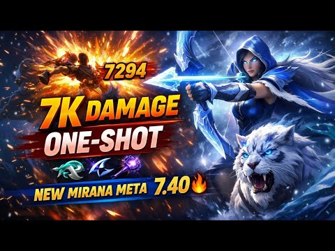 7K Damage One-Shot New Mirana Meta 7.40 🔥#dota2