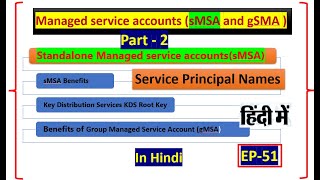 Managed service accounts (sMSA and gSMA ) | EP - 51 | Part-2