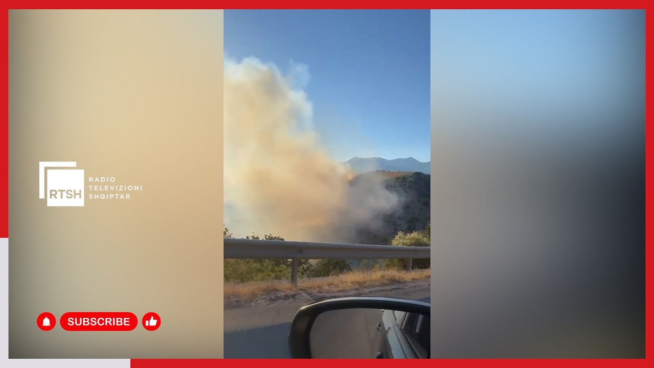 Zjarr i madh në kodrat e Himarës, flakët përfshijnë shkurre dhe bimësi të thatë