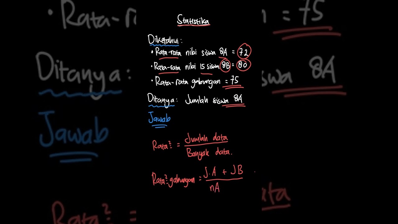Rata-rata nilai siswa kelas 8A adalah 72. ... | Matematika SMP/ | Kelas 8 | 9 | Matematika