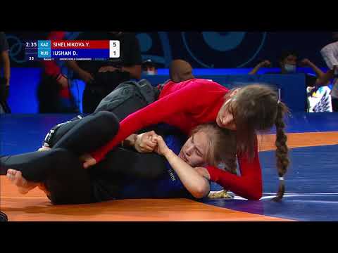 Round 1 Women's GP No-Gi - 49 kg: Y. SINELNIKOVA (KAZ) v. D. IUSHAN (RUS)