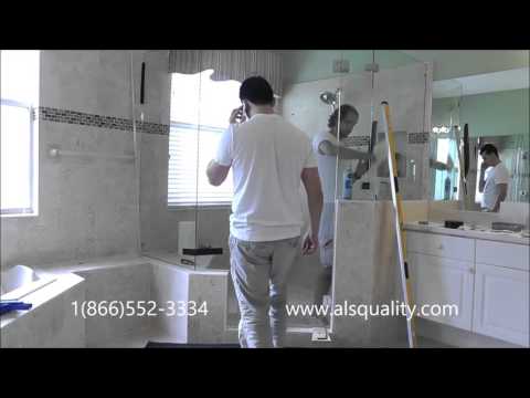 neo angle glass shower door installation and tips