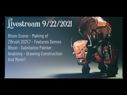 Making of the Mech Bison (Buffalo?), ZBrush 2021.7 Tips and Tricks, Anatomy, Drawing, and More!