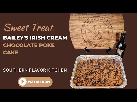 This Bailey's Irish Cream Chocolate Poke Cake is Perfect for the holidays!!