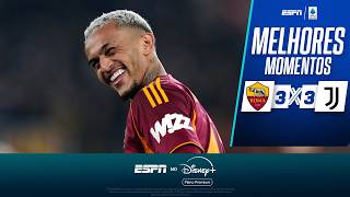 WESLEY FAZ GOLAÇO, MAS ROMA CEDE EMPATE PARA A JUVENTUS NOS ACRÉSCIMOS EM JOGO COM 'CHUVA DE GOLS'