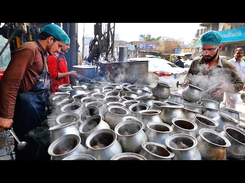 Pakistani Street Food - The BEST LAMB STEW in Peshawar! Sakhi Restaurant Pakistan
