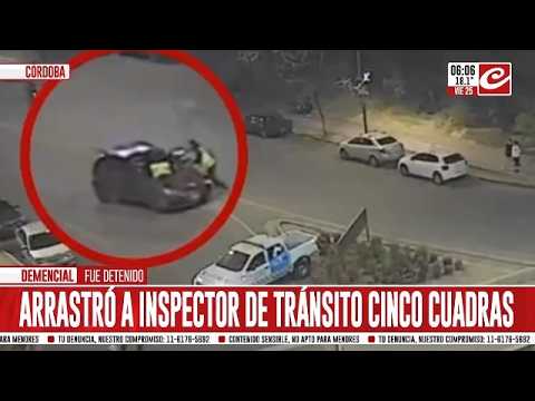 Quiso escapar de un control y arrastró a agente de tránsito por varias cuadras