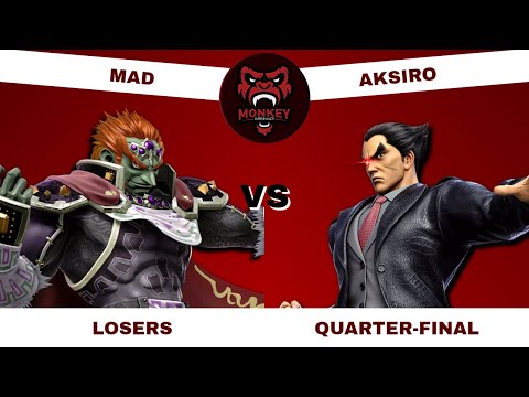Monkey Supremacy #1 Loser Quarter - Mad (Ganondorf) vs Aksiro (Kazuya/LittleMac) Smash Ultimate