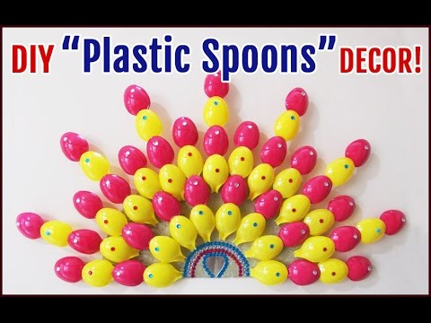 Best Out of Waste Crafts : DIY Plastic Spoon Room Decor. : 6 Steps ...