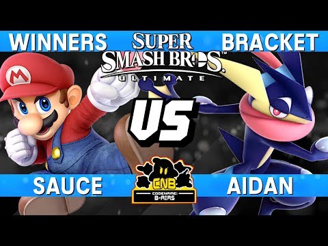 Smash Ultimate - Sauce (Mario) vs Aidan (Greninja) - CNB 172 Winners Bracket