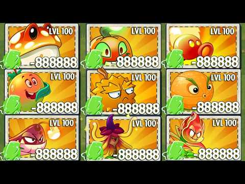 Tournament All ORANGE & RED Plants - Who Will WIn? - PVz 2 Plant vs Plant v12.4.1