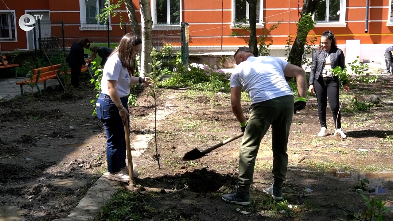 Служители на Бюрото по труда в Кърджали облагородиха площите около сградата, в която работят