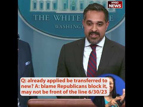 Q: already applied be transferred to new? A: Republicans block it, may not be the front of the line