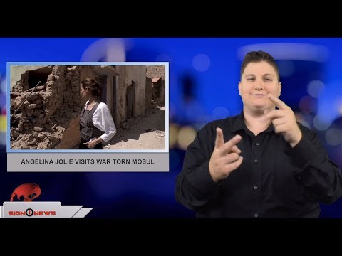 Angelina Jolie visits war torn school (ASL - 6.16.18)