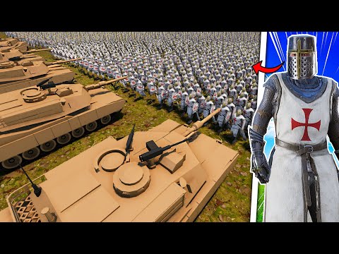 MILLIONS of Crusader Knights VS Modern US ARMY!? - UEBS 2: Ultimate Epic Battle Simulator