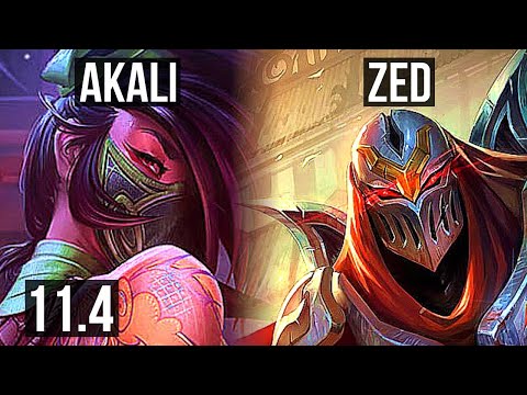 AKALI vs ZED (MID) | 800+ games, 5/2/8 | KR Diamond | v11.4