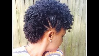Natural Hair| Mohawk (frohawk) on short/medium length