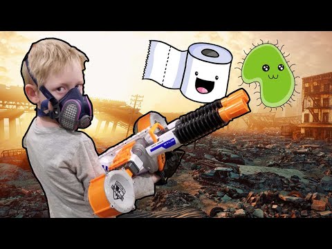 Zombie Virus NERF WAR!!! Social Distancing with Guns