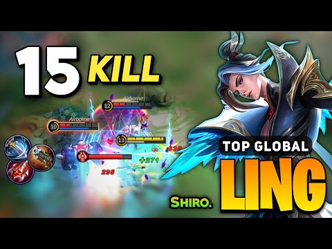 Ling Legendary Jungle Perfect Gameplay[ Ling Best Build Top Global ] By Shiro. - Mobile Legends