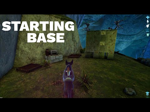 STARTING UP A BASE  TO TURRETS - DAY 1 - ARK Survival