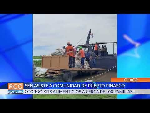 SEN continúa asistiendo a familias de Puerto Pinasco con la provisión de kits alimenticios
